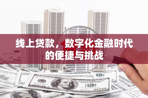 横沥线上贷款，数字化金融时代的便捷与挑战