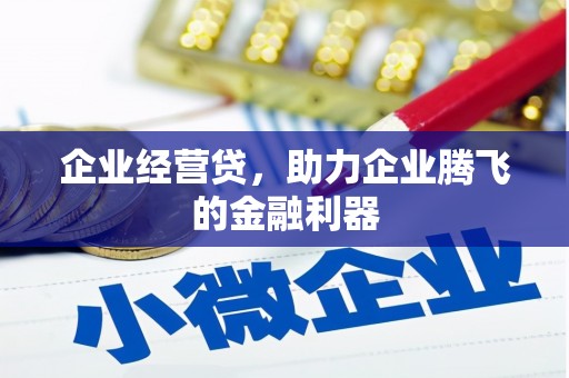 横沥企业经营贷，助力企业腾飞的金融利器
