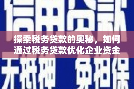 横沥探索税务贷款的奥秘，如何通过税务贷款优化企业资金流