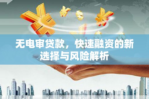 横沥无电审贷款，快速融资的新选择与风险解析