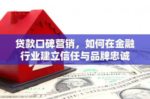 横沥贷款口碑营销，如何在金融行业建立信任与品牌忠诚