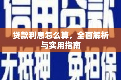 横沥贷款利息怎么算，全面解析与实用指南
