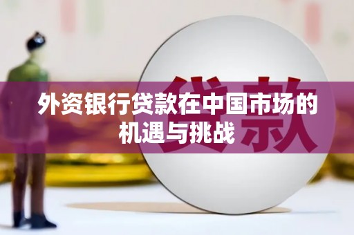 横沥外资银行贷款在中国市场的机遇与挑战