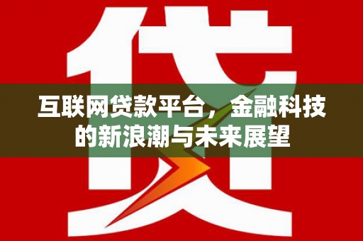 横沥互联网贷款平台，金融科技的新浪潮与未来展望