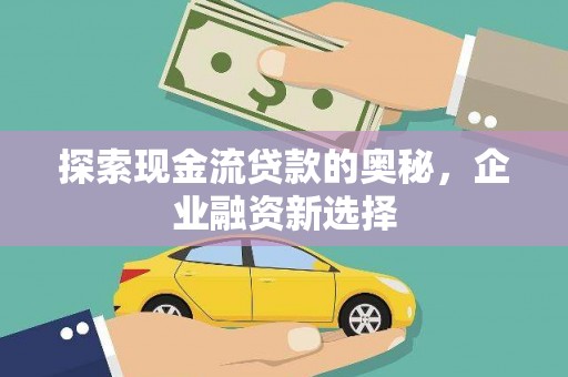 横沥探索现金流贷款的奥秘，企业融资新选择