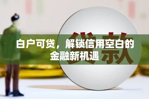 横沥白户可贷，解锁信用空白的金融新机遇