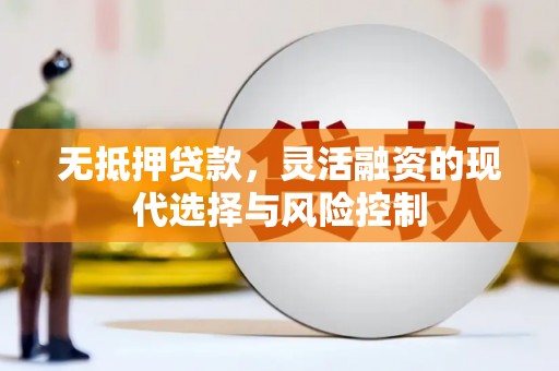 横沥无抵押贷款，灵活融资的现代选择与风险控制