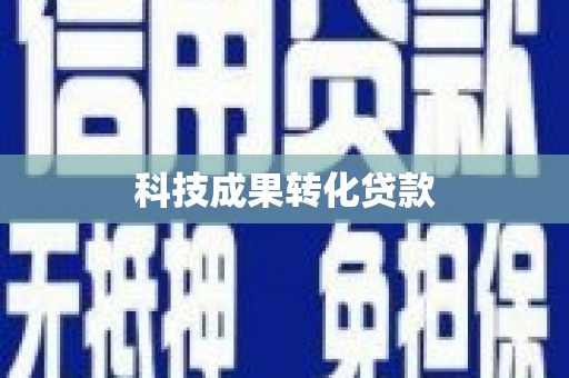 横沥科技成果转化贷款