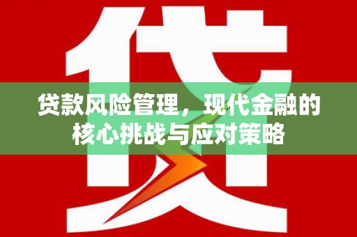 横沥贷款风险管理，现代金融的核心挑战与应对策略