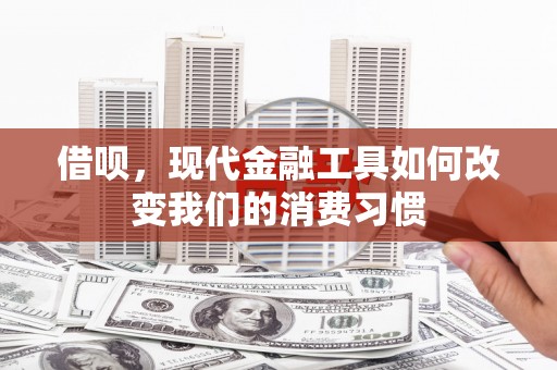 横沥借呗，现代金融工具如何改变我们的消费习惯