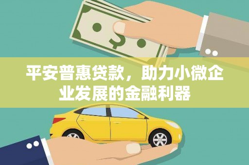 横沥平安普惠贷款，助力小微企业发展的金融利器