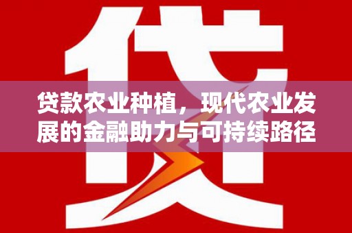 横沥贷款农业种植，现代农业发展的金融助力与可持续路径