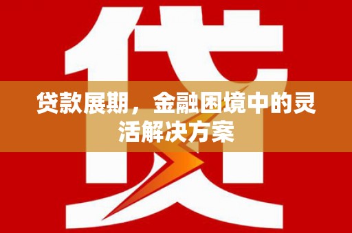 横沥贷款展期，金融困境中的灵活解决方案