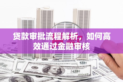 横沥贷款审批流程解析，如何高效通过金融审核