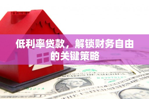 横沥低利率贷款，解锁财务自由的关键策略