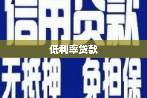 横沥低利率贷款