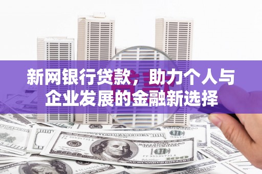 横沥新网银行贷款，助力个人与企业发展的金融新选择