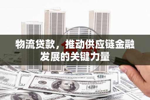 横沥物流贷款，推动供应链金融发展的关键力量
