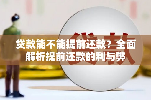 横沥贷款能不能提前还款？全面解析提前还款的利与弊