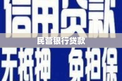 横沥民营银行贷款