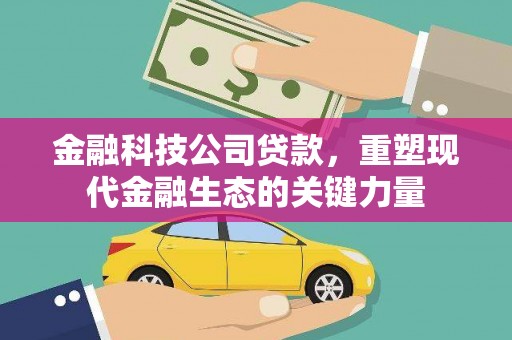 横沥金融科技公司贷款，重塑现代金融生态的关键力量