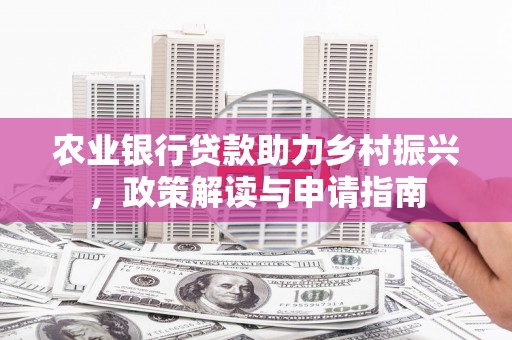 横沥农业银行贷款助力乡村振兴，政策解读与申请指南
