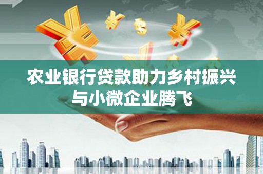 横沥农业银行贷款助力乡村振兴与小微企业腾飞