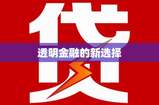 横沥透明金融的新选择
