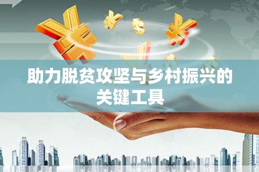 横沥助力脱贫攻坚与乡村振兴的关键工具
