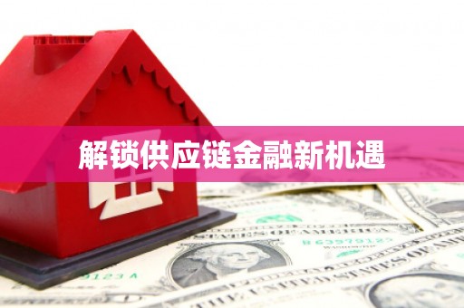横沥解锁供应链金融新机遇